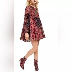 Free People Mirror Mini Dress in Wine